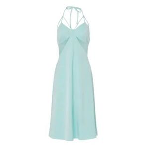Samantha Sipos Butterfly Halter Neck Slip Dress Mint Pastel Green Size XS